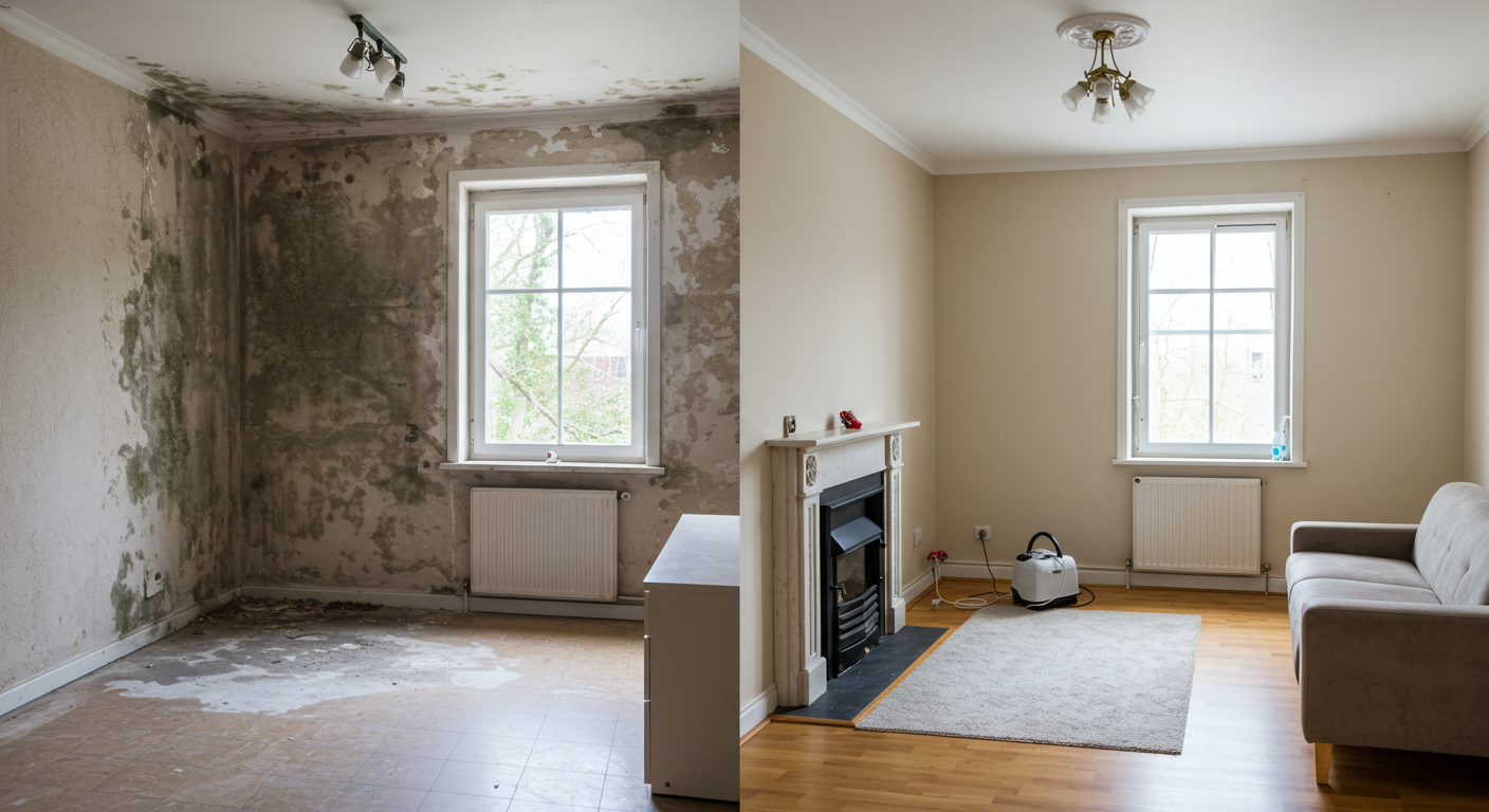 Before and After Mold Remediation