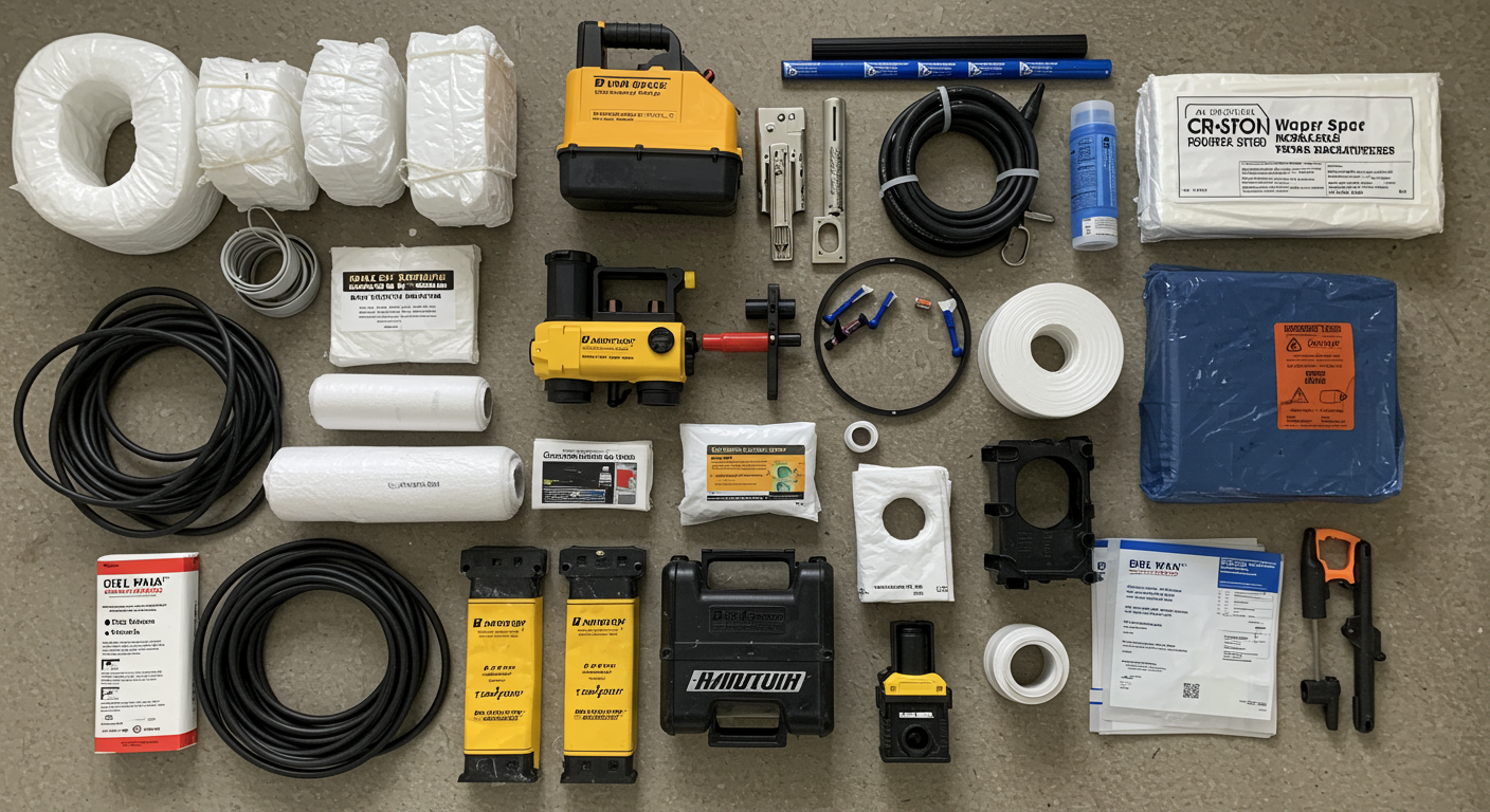 Crawl Space Encapsulation Tools and Materials